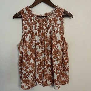 a.n.a Terracotta and Ivory Floral Blouse